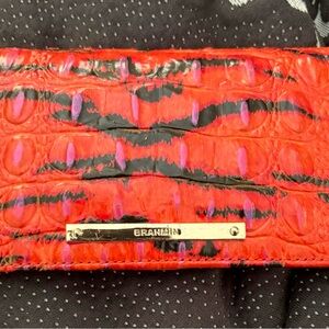 Brahmin Vibrant Red and Black Wallet